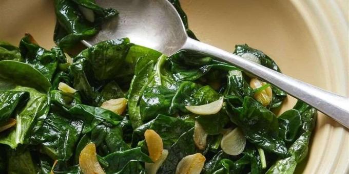 La vitamina A negli spinaci