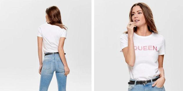 modo delle donne t-shirt da negozi europei: solo T-shirt in puro cotone