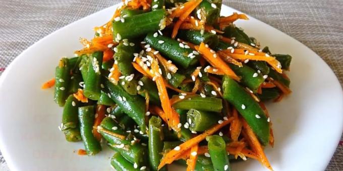 Ricette: fagiolini e carote in coreano