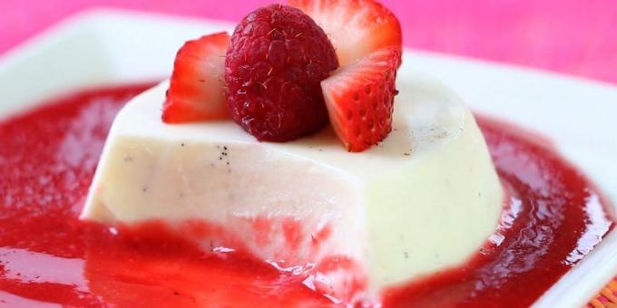 Vegetariana panna cotta su agar