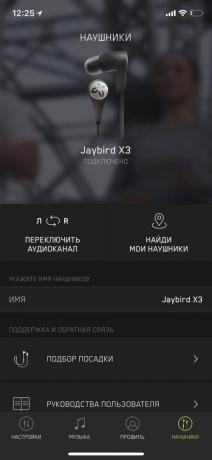 X3 jaybird: applicazione mobile