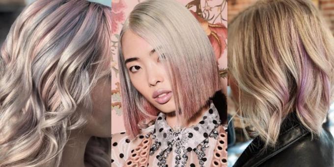 il colore dei capelli alla moda nel 2019: Tinsel