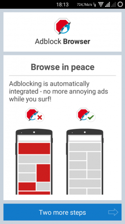 avvio del browser AdBlock
