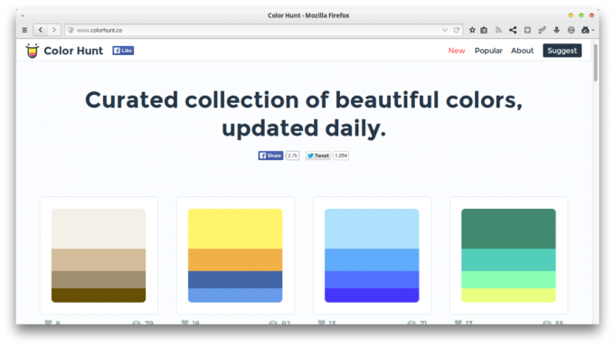Panoramica delle applicazioni Web di piccole dimensioni: Colore Hunt
