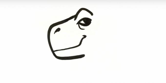 Come disegnare un dinosauro: aggiungi una bocca