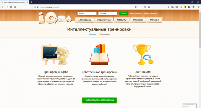 Risorse online per i bambini 6 e 7 anni: IQsha.ru