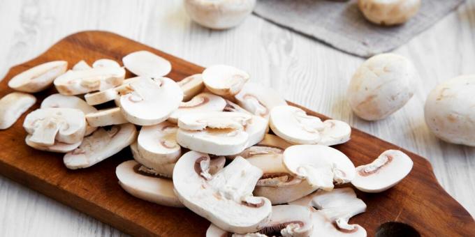 Come friggere gli champignon: champignon affettati