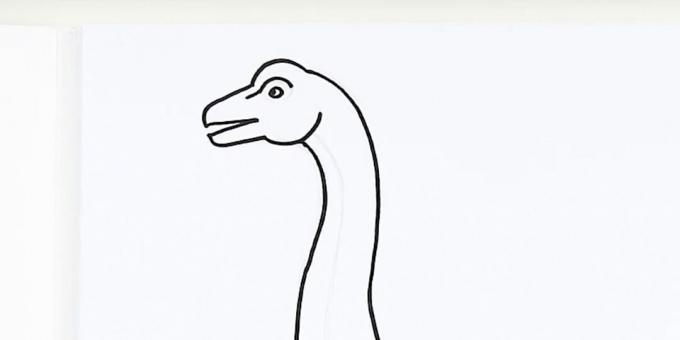 Disegna una testa di dinosauro