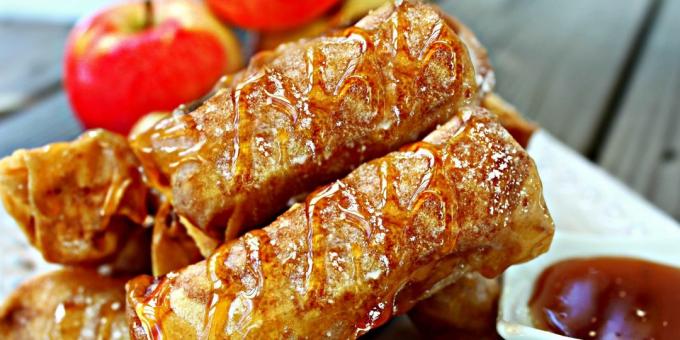 Ricette con le mele: rotoli pane tostato con ripieno di mele