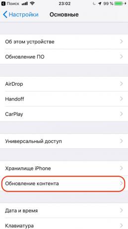 iPhone di Apple Configurazione: abilitare Aggiornamento app in background