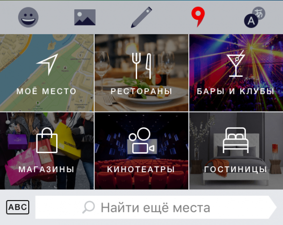"Yandex. Tastiera ": Mappa pannello