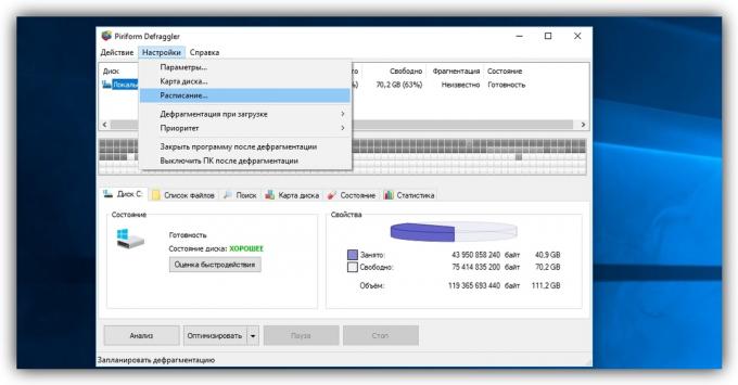 Utilità di deframmentazione dischi in Windows XP utilizzando Defraggler