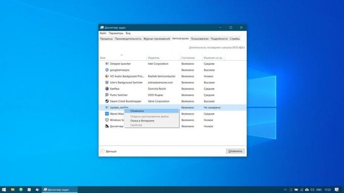 Configurazione di Windows 10: Disattiva le applicazioni di avvio automatico non necessari