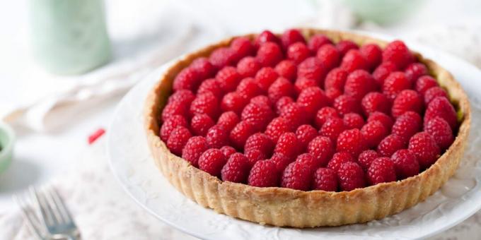 Anche c'è un peccato. Deliziosa crostata di lamponi e crema di formaggio