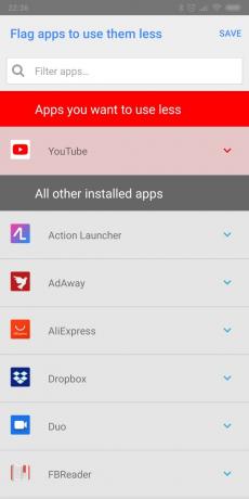 Launcher per Android: Siempo (applicazioni che si desidera utilizzare meno)