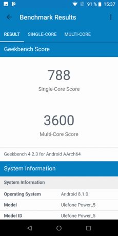 Ulefone Potenza 5. GeekBench