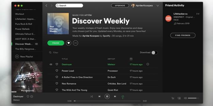 Spotify: precise raccomandazioni