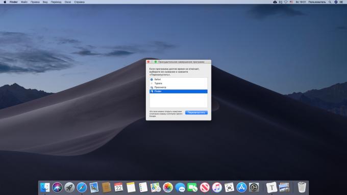 Configurazione di applicazioni su Mac completamento forzata