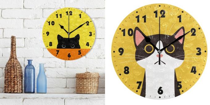 Orologio da parete con gatti 
