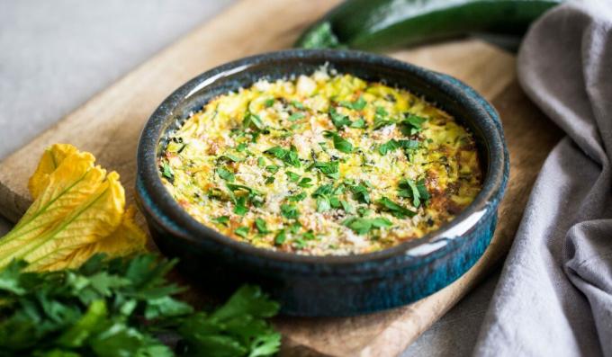 Casseruola di zucchine con formaggio