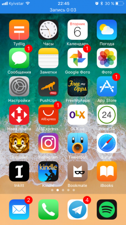 iOS 11: schermata di immissione
