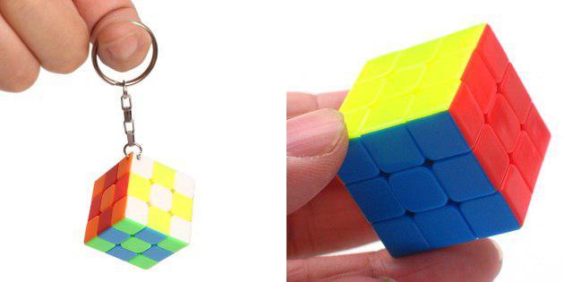 Portachiavi con il cubo di Rubik