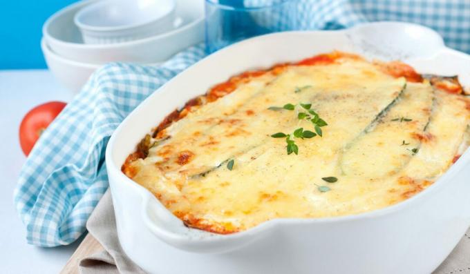 Lasagna di zucchine con ricotta e basilico