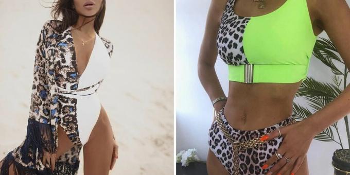 Bellissimo costume da bagno con stampa animalier