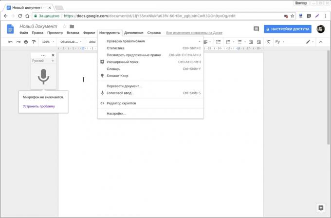 Google Documenti add-ons: input vocale