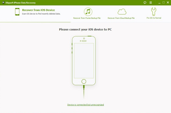 iSkysoft iPhone Data Recovery: smartphone Connect sul PC