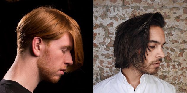 tagli di capelli degli uomini alla moda di per i titolari di capelli lunghi: taglio di capelli con la frangetta creativo è molto lunga