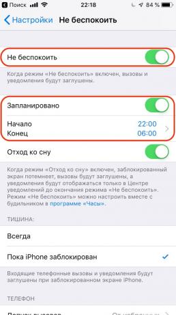 iPhone di Apple Configurazione: utilizzare la modalità "Non disturbare"