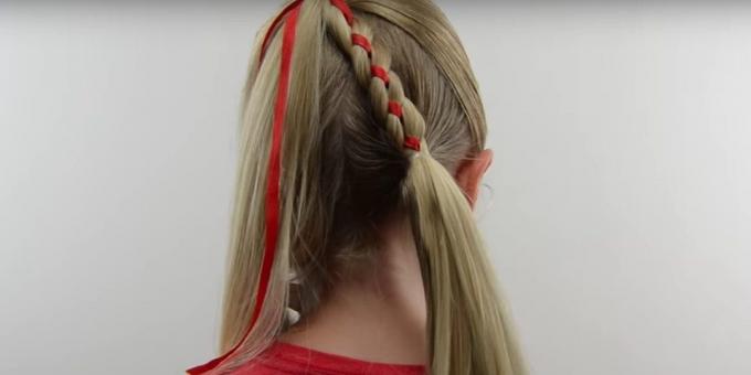 Nuove acconciature per le ragazze: collegare la treccia con i suoi capelli