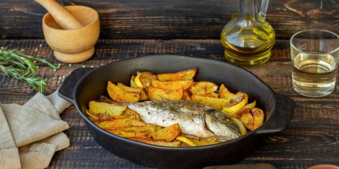 Dorado al forno con patate