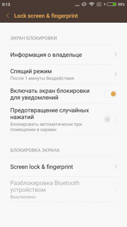 Xiaomi redmi 3s: la schermata di blocco