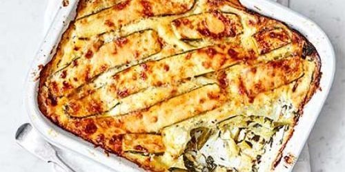 Ricette zucchine al forno: Lasagna con zucchine, spinaci e mascarpone