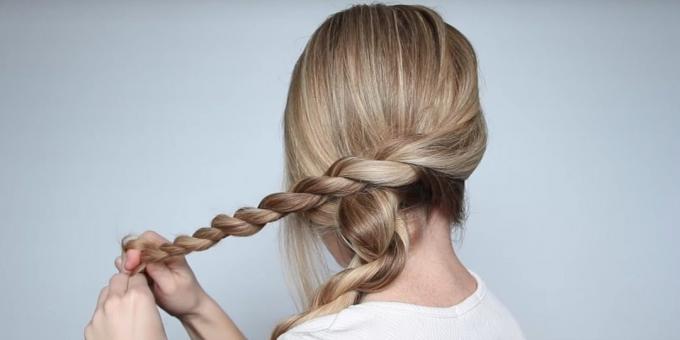 Acconciature per capelli lunghi: capelli di torsione della seconda parte