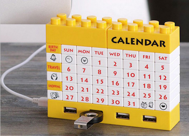 calendario perpetuo Lego-c-hub USB
