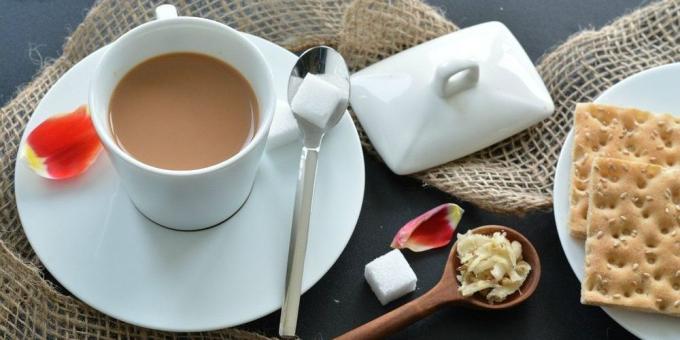 Ginger ricette: tè allo zenzero latte
