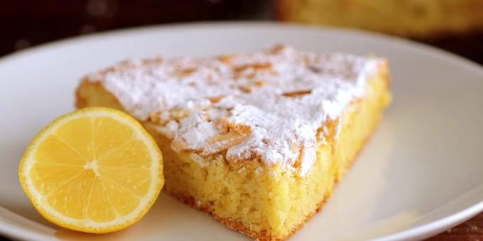 torta al limone-mandorla senza farina