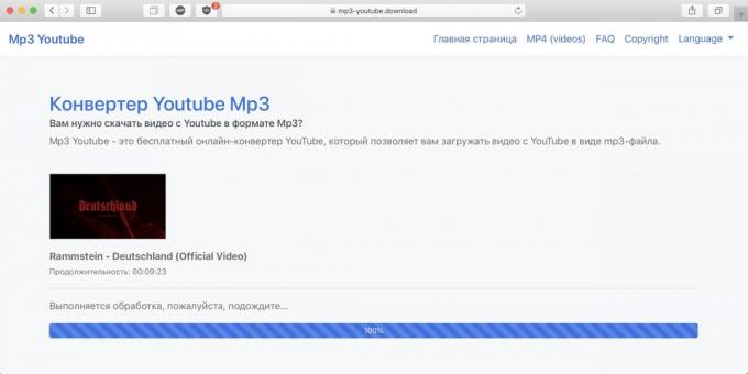 Come scaricare musica da YouTube con l'aiuto di un servizio online YouTube Mp3