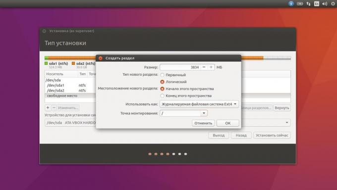 Installare Ubuntu accanto al sistema attuale in modalità manuale