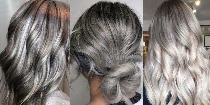 il colore dei capelli alla moda 2019 argento e cenere