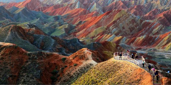 Colorato rocce Danks Zhangye in Cina