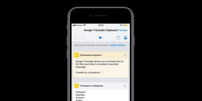 iOS 12 squadre: Google Translate Appunti