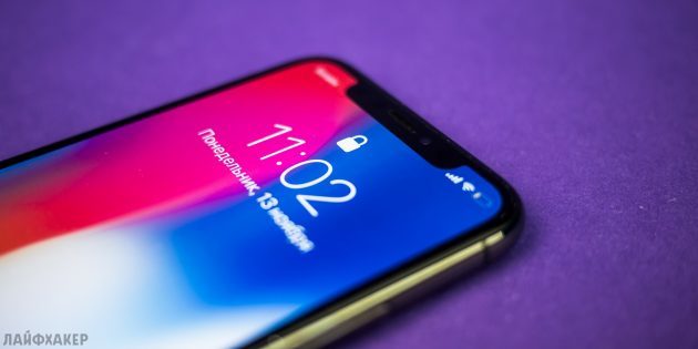 iPhone X: lato anteriore