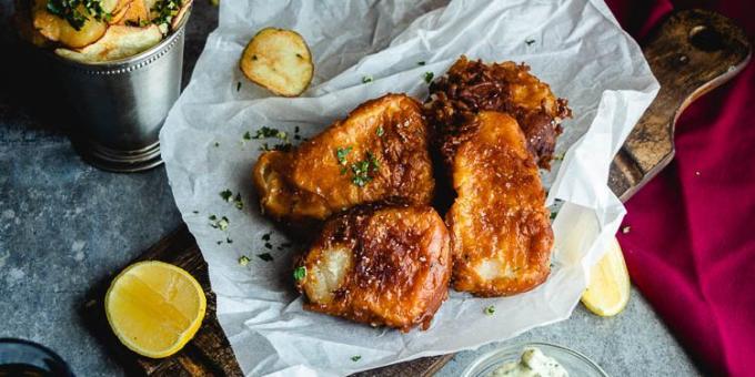 Pesce in pastella con cola e paprika