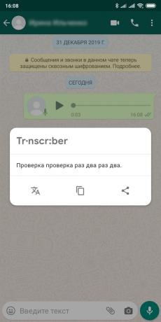 Transcriber per WhatsApp