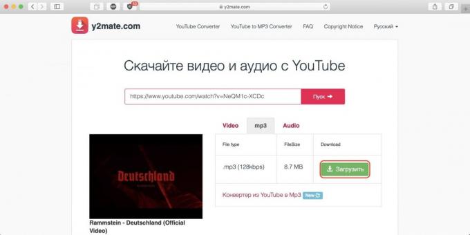 Come scaricare musica da YouTube tramite il servizio on-line y2mate