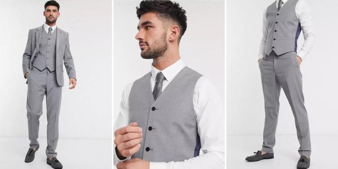 Abbigliamento formale: abito da uomo grigio 